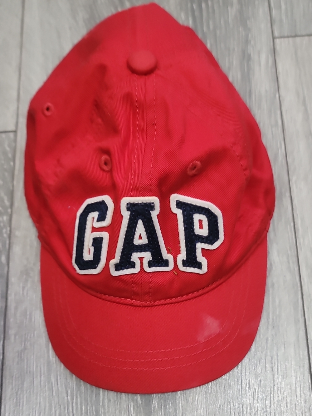 GAP Red Baseball Cap with Navy & White Patch Logo